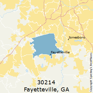 Fayetteville,Georgia County Map