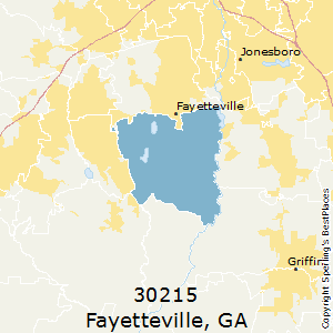 Fayetteville,Georgia County Map