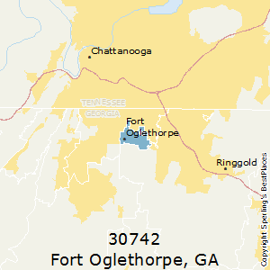 Fort_Oglethorpe,Georgia County Map