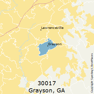 Grayson,Georgia County Map