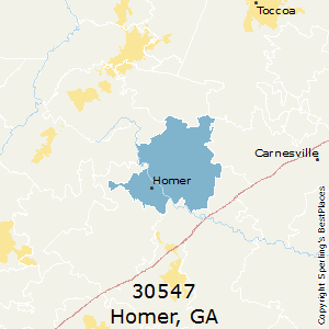 Homer,Georgia County Map