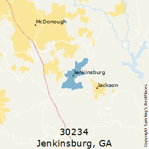 Jenkinsburg,Georgia County Map