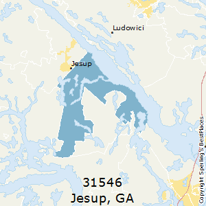 Jesup,Georgia County Map