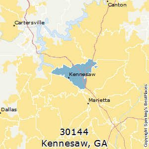Kennesaw,Georgia County Map