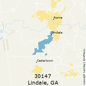 Lindale,Georgia County Map