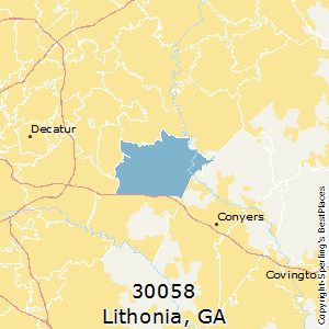 Lithonia,Georgia County Map