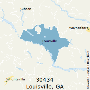 Louisville,Georgia County Map
