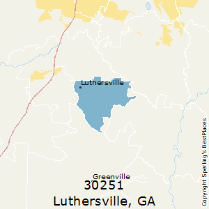 Luthersville,Georgia County Map