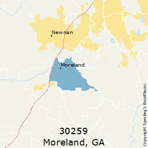 Moreland,Georgia County Map
