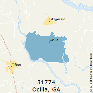 Ocilla,Georgia County Map