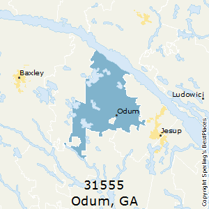 Odum,Georgia County Map
