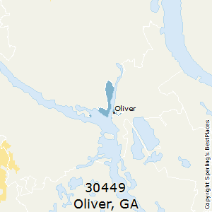 Oliver,Georgia County Map