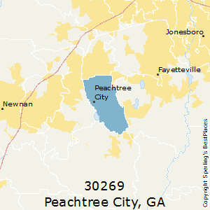 Peachtree_City,Georgia County Map