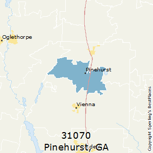 Pinehurst,Georgia County Map
