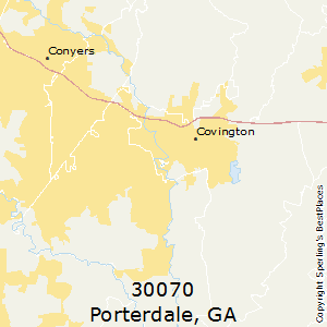 Porterdale,Georgia County Map