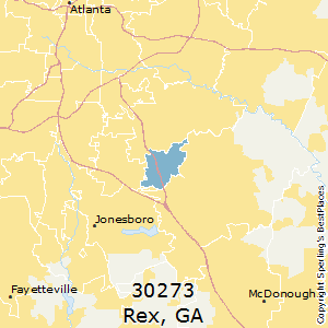 Rex,Georgia(30273) Zip Code Map