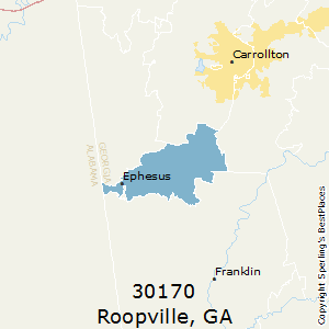 Roopville,Georgia County Map