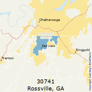 Rossville,Georgia County Map