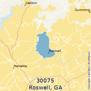 Roswell,Georgia County Map