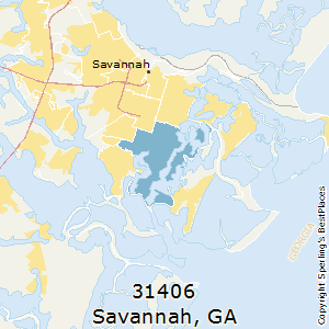Savannah,Georgia(31406) Zip Code Map