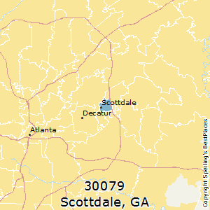 Scottdale,Georgia County Map