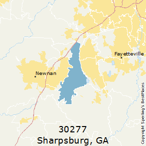 Sharpsburg,Georgia County Map