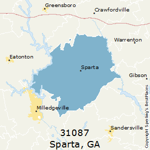 Sparta,Georgia County Map