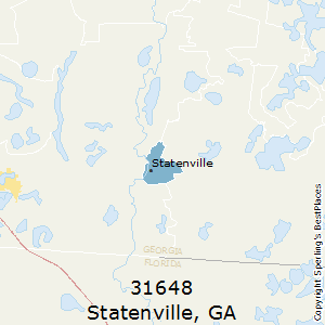 Statenville,Georgia County Map