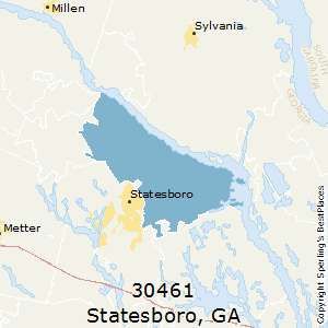 Statesboro,Georgia County Map