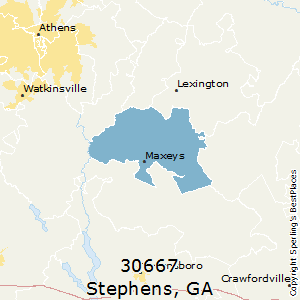 Stephens,Georgia County Map