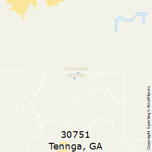 Tennga,Georgia County Map