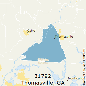 Thomasville,Georgia County Map