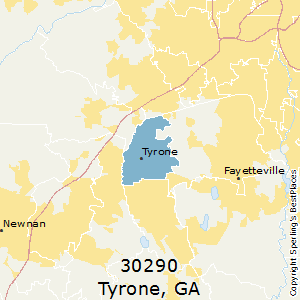 Tyrone,Georgia County Map