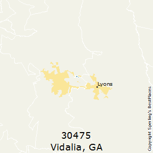 Vidalia,Georgia County Map