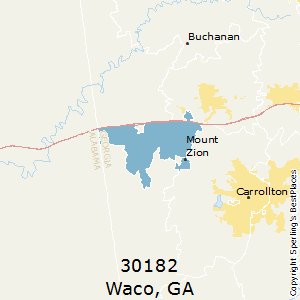 Waco,Georgia County Map