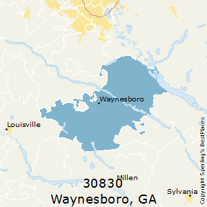Waynesboro,Georgia County Map