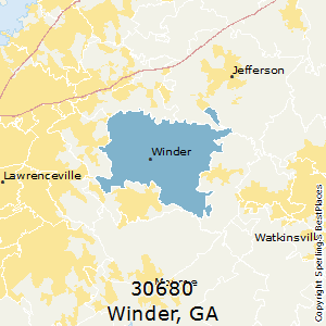Winder,Georgia County Map