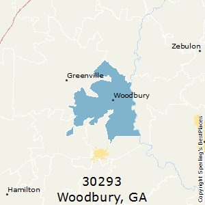 Woodbury,Georgia County Map