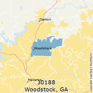 Woodstock,Georgia County Map
