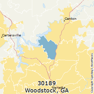 Woodstock,Georgia County Map