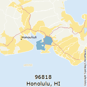 Honolulu,Hawaii(96818) Zip Code Map