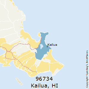 Kailua,Hawaii(96734) Zip Code Map