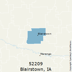 Blairstown,Iowa(52209) Zip Code Map