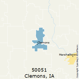 Clemons,Iowa County Map