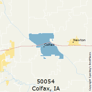 Colfax,Iowa County Map