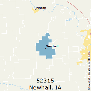 Newhall,Iowa(52315) Zip Code Map
