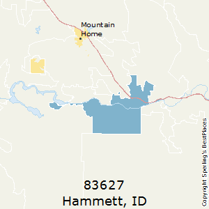Hammett,Idaho County Map