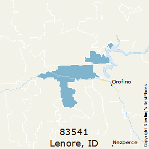 Lenore,Idaho County Map