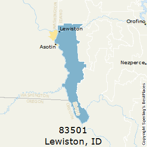 Lewiston,Idaho County Map