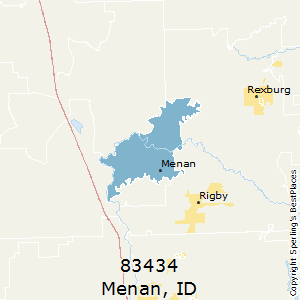 Menan,Idaho County Map